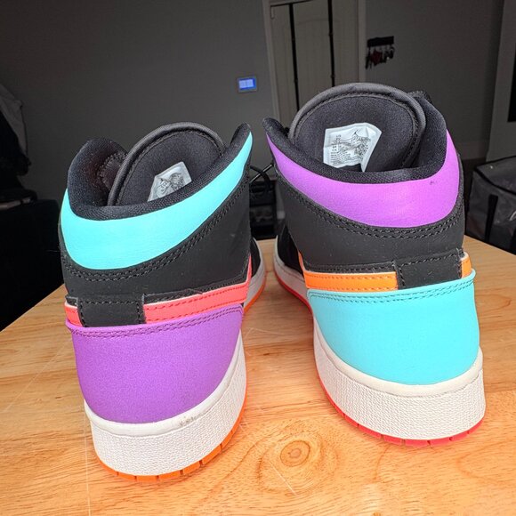 Jordan 1 "Candy" sneakers | multi / colorful | sz 7Y fits women 8.5 | GUC - Picture 7 of 10